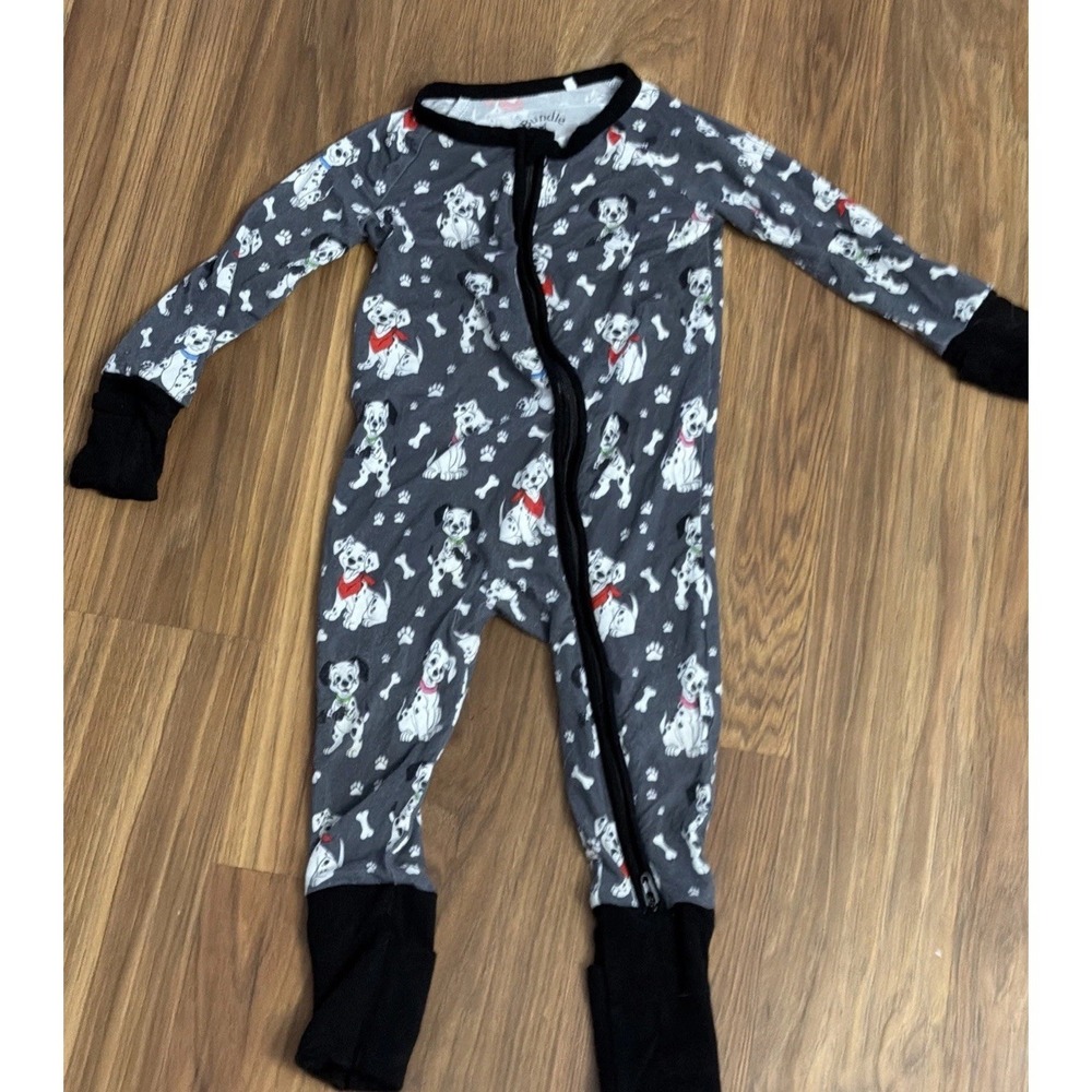 Bundle Of Joy Baby Boys 3-6 Months Disney 100 Dalmatians  Sleeper Pajamas Bamboo